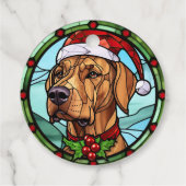 Rhodesian Ridgeback Festgeback Glas Weihnachten Geschenkanhänger (Rückseite)