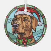 Rhodesian Ridgeback Festgeback Glas Weihnachten Ornament Aus Glas (Vorderseite)