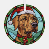 Rhodesian Ridgeback Festgeback Glas Weihnachten Ornament Aus Glas (Rückseite)