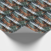 Rhodesian Ridgeback Festlicher Feiertag Weihnachte Geschenkpapier (Ecke)