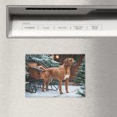 Rhodesian Ridgeback Festlicher Feiertag Weihnachte Magnet (In Situ (Geschirrspüler))