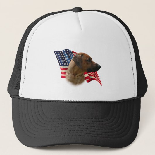 Rhodesian Ridgeback Flag Truckerkappe (Vorderseite)