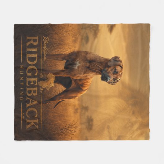 Rhodesian Ridgeback Fleecedecke (Vorderseite (Horizontal))