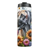 Rhodesian Ridgeback Floral Harmony Thermosbecher (Vorderseite)