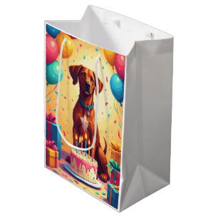 Rhodesian Ridgeback Geburtstagsfeier Mittlere Geschenktüte