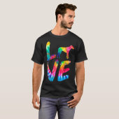 Rhodesian Ridgeback Gefärbte Krawatte Liebe Dog Ma T-Shirt (Vorne ganz)