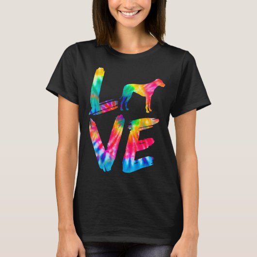Rhodesian Ridgeback Gefärbte Krawatte Liebe Dog Ma T-Shirt (Vorderseite)