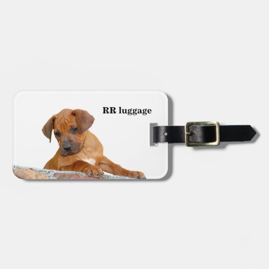 Rhodesian Ridgeback Gepäckanhänger (Vorderseite horizontal)