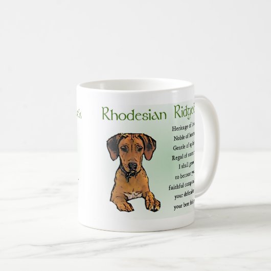 Rhodesian Ridgeback Geschenke Kaffeetasse (VorderseiteRechts)