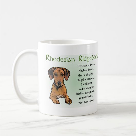 Rhodesian Ridgeback Geschenke Kaffeetasse (Links)