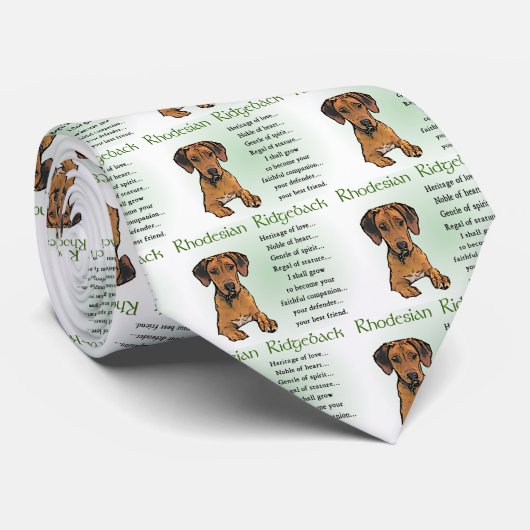 Rhodesian Ridgeback Geschenke Krawatte (Gerollt)