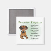 Rhodesian Ridgeback Geschenke Magnet (Vorderseite/Rückseite)