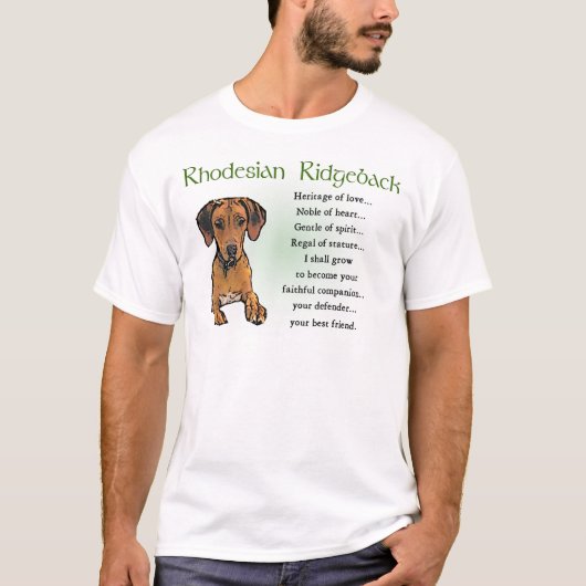 Rhodesian Ridgeback Geschenke T-Shirt (Vorderseite)