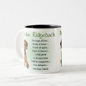Rhodesian Ridgeback Geschenke Zweifarbige Tasse (Vorderseite Links)