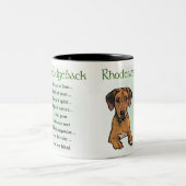 Rhodesian Ridgeback Geschenke Zweifarbige Tasse (Mittel)