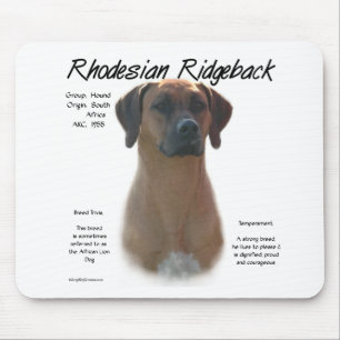 Rhodesian Ridgeback Geschichtsentwurf Mousepad