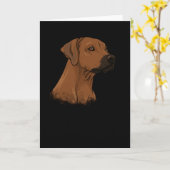 Rhodesian Ridgeback Gift Idea brown Dog Karte (Gelbe Blume)