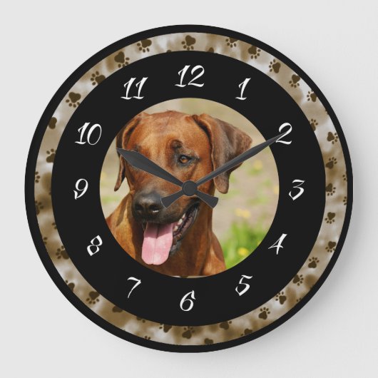 RHODESIAN RIDGEBACK GROßE WANDUHR (Vorderseite)