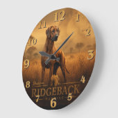 Rhodesian Ridgeback Große Wanduhr (Winkel)