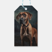 Rhodesian Ridgeback Halloween Beängstigend Geschenkanhänger (Rückseite)
