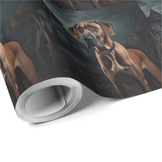 Rhodesian Ridgeback Halloween Beängstigend Geschenkpapier (Rolleneckpunkt)