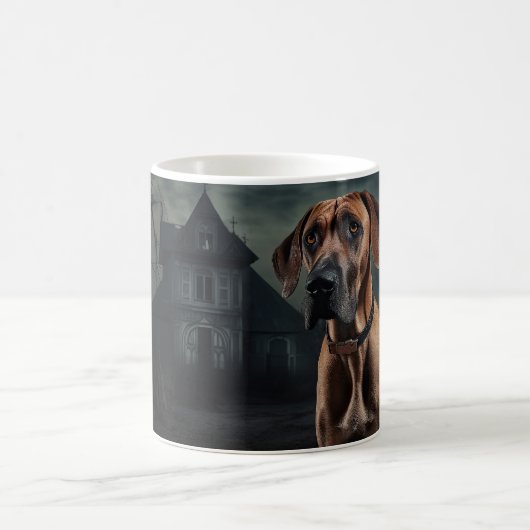 Rhodesian Ridgeback Halloween Beängstigend Kaffeetasse (Mittel)