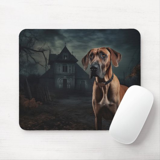 Rhodesian Ridgeback Halloween Beängstigend Mousepad (Mit Mouse)