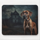 Rhodesian Ridgeback Halloween Beängstigend Mousepad (Vorne)