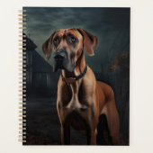 Rhodesian Ridgeback Halloween Beängstigend Planer (Vorderseite)