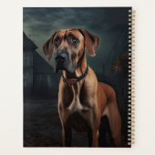 Rhodesian Ridgeback Halloween Beängstigend Planer (Rückseite)