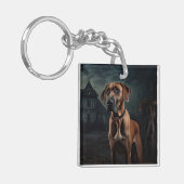 Rhodesian Ridgeback Halloween Beängstigend Schlüsselanhänger (Vorderseite links)