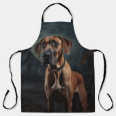 Rhodesian Ridgeback Halloween Beängstigend Schürze (Vorderseite)