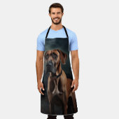 Rhodesian Ridgeback Halloween Beängstigend Schürze (Getragen)