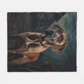 Rhodesian Ridgeback Halloween Gruselig Fleecedecke (Vorderseite (Horizontal))