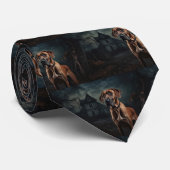 Rhodesian Ridgeback Halloween Gruselig Krawatte (Gerollt)
