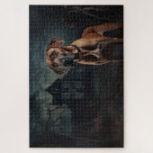 Rhodesian Ridgeback Halloween Gruselig Puzzle (Vertikal)