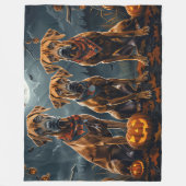 Rhodesian Ridgeback Halloween Spooky Fleecedecke (Vorderseite)