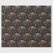 Rhodesian Ridgeback Halloween Spooky Geschenkpapier (Flach)