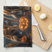 Rhodesian Ridgeback Halloween Spooky Geschirrtuch (Viertel Falte)