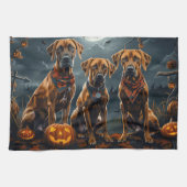 Rhodesian Ridgeback Halloween Spooky Geschirrtuch (Horizontal)