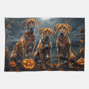 Rhodesian Ridgeback Halloween Spooky Geschirrtuch