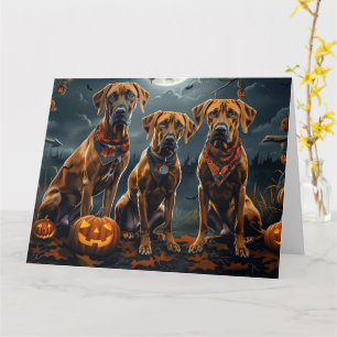 Rhodesian Ridgeback Halloween Spooky Karte