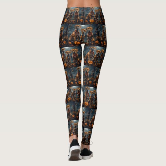 Rhodesian Ridgeback Halloween Spooky Leggings (Rückseite)