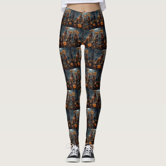Rhodesian Ridgeback Halloween Spooky Leggings (Vorderseite)