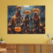 Rhodesian Ridgeback Halloween Spooky Leinwanddruck (Insitu (Wohnzimmer))