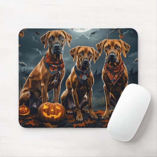 Rhodesian Ridgeback Halloween Spooky Mousepad (Mit Mouse)