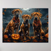 Rhodesian Ridgeback Halloween Spooky Poster (Vorne)