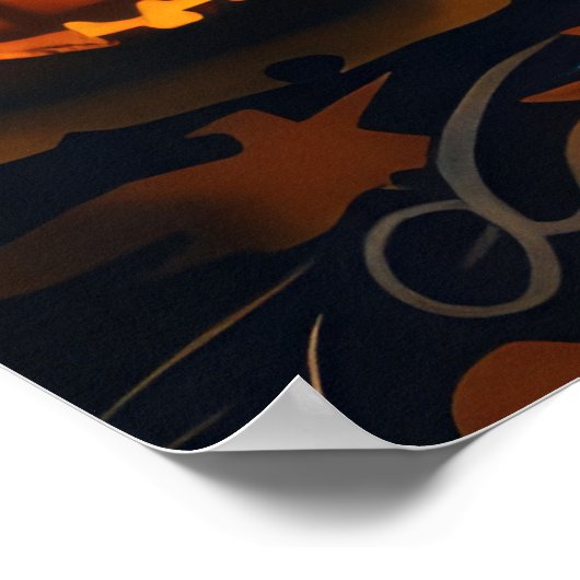 Rhodesian Ridgeback Halloween Spooky Poster (Ecke)