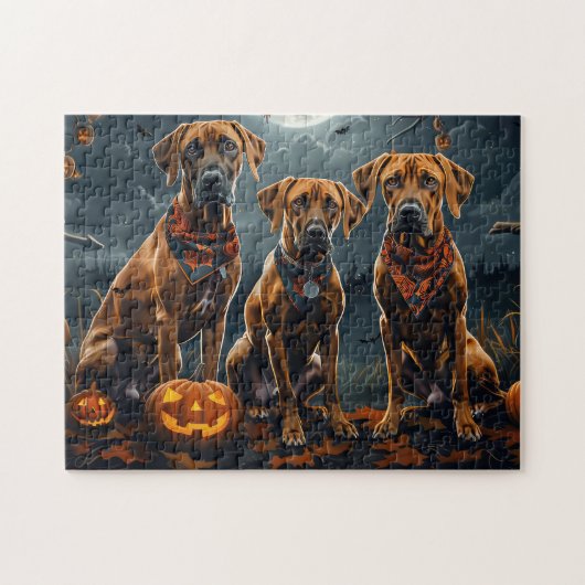 Rhodesian Ridgeback Halloween Spooky Puzzle (Horizontal)