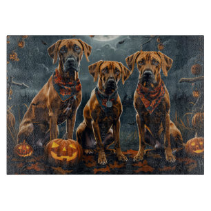 Rhodesian Ridgeback Halloween Spooky Schneidebrett